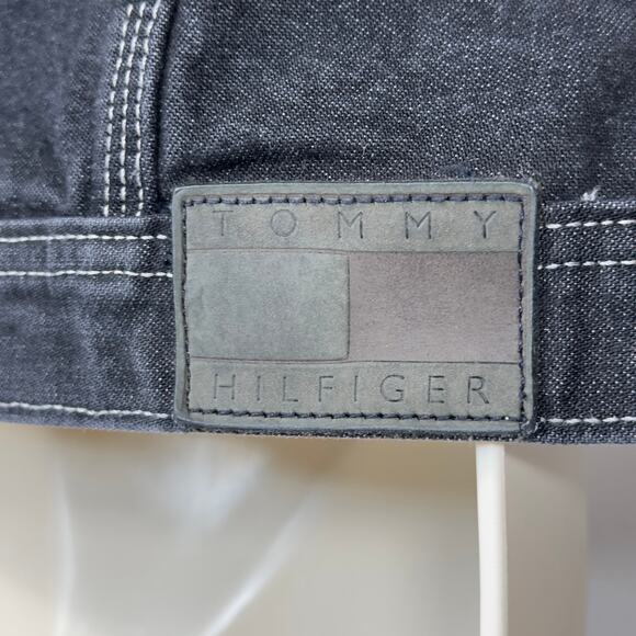 Y2K Tommy Hilfiger Dark Wash Denim Jacket Women’s Small Contrast Stitching - Picture 13 of 16